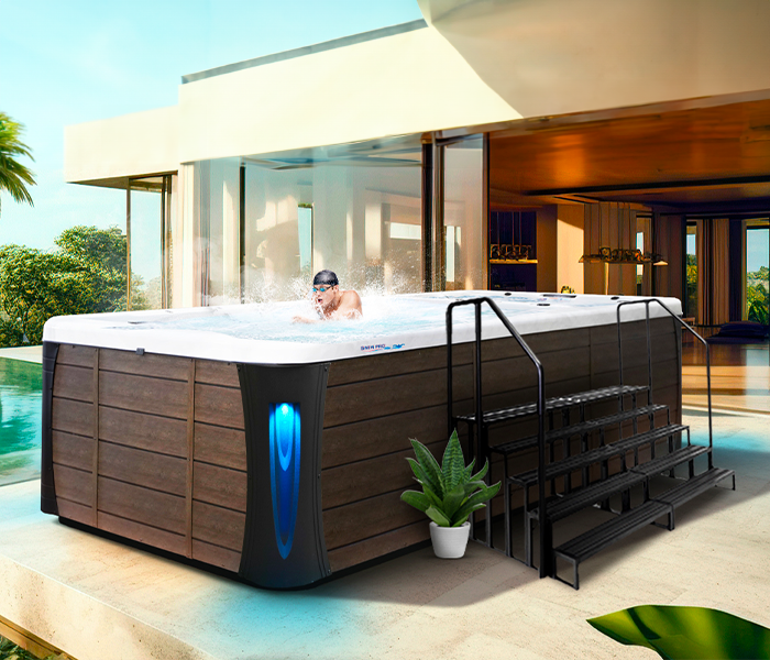 Calspas hot tub being used in a family setting - Bayonne